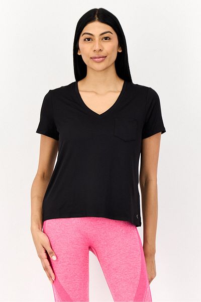 SKECHERS Women Sportswear Fit Short Sleeve Training T-shirt, Black