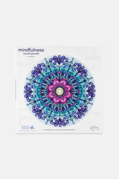 Ambassador Mindful Living Mandala 500 Pcs Breathe Round Puzzle