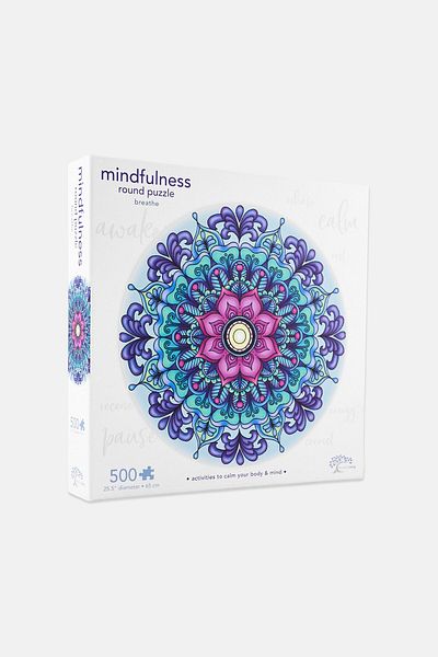 Ambassador Mindful Living Mandala 500 Pcs Breathe Round Puzzle