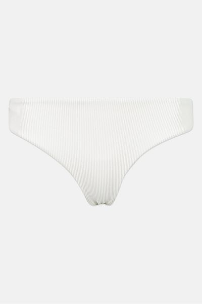 Roxy Women Ribbed Pull On Bikini Bottom, White