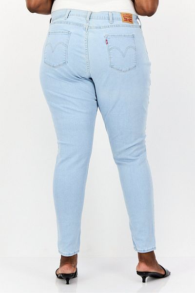 Levi's Women Curvy Fit High Rise Wash Stretchable Denim Jeans, Blue