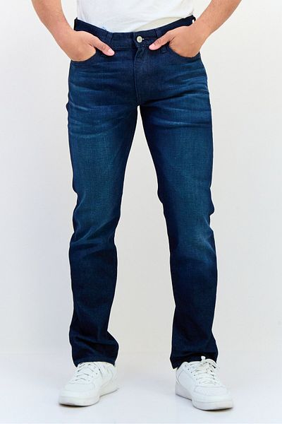 Levi's Men Slim Fit Washed Stretchable Jeans, Dark Blue