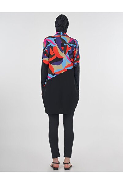 Kayra Μαγιό Hijab με λεπτομέρεια μαύρο