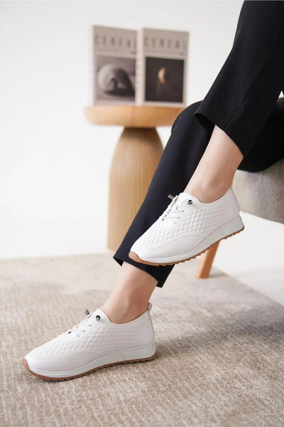 MCASERING Lüx Ortopedik Tabanlı Günlük Spor Kadın Babet Sneaker Ayakkabısı özel numara 41 -42