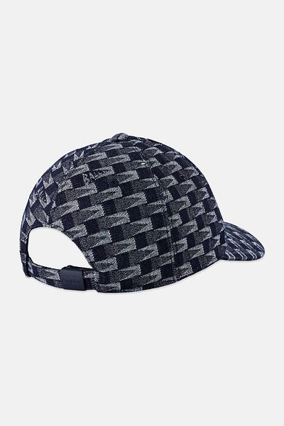 Bally Men Allover Pattern Adjustable Cap, Navy Blue