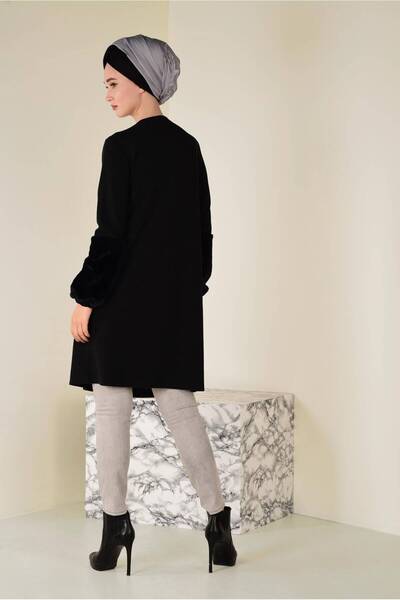 Alvina Wool Detailed Tunic with Sleeves 4582