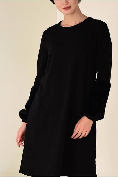 Alvina Wool Detailed Tunic with Sleeves 4582