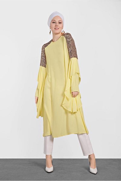 Alvina Pul Payet Asymetric Cut Chiffon Tunic 4254