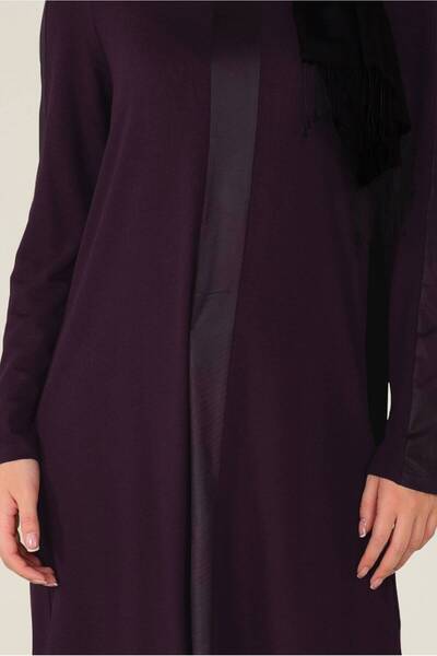 Alvina Striped Sleeves Cycling Collar Tunic 4615