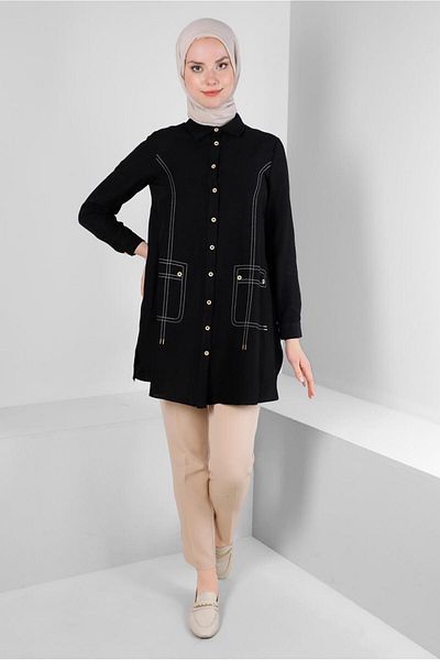 Alvina STITCH DETAILED SHIRT TUNIC 43605