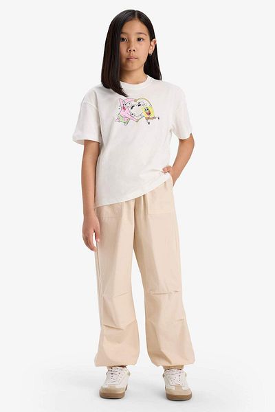 DeFacto Tricou cu mânecă scurtă cu imprimeu pe spate pentru fete Spongebob Relax Fit E6568a825hs