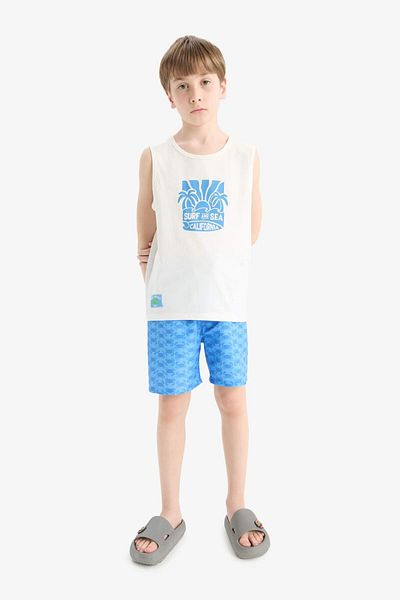 DeFacto Boy's 2 Piece Set Printed Tank Top Swim Shorts E7587A825Hs