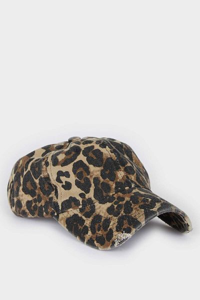 DeFacto Women's Leopard Print Woven Baseball Basketball Hat D8006Ax25Sm