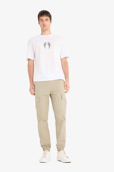 DeFacto 100% Cotton Regular Cargo Pocket Summer Jogger Parachute Pants E2181Ax25Sm
