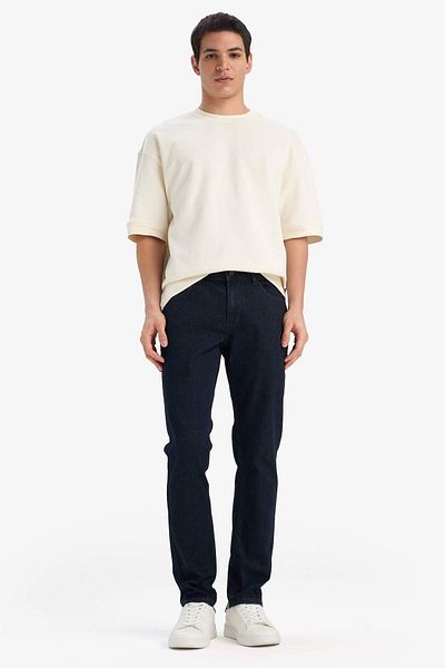DeFacto Παντελόνι Pedro Slim Fit Skinny Fit Κανονική μέση στενό τζιν παντελόνι E8853AX25SP