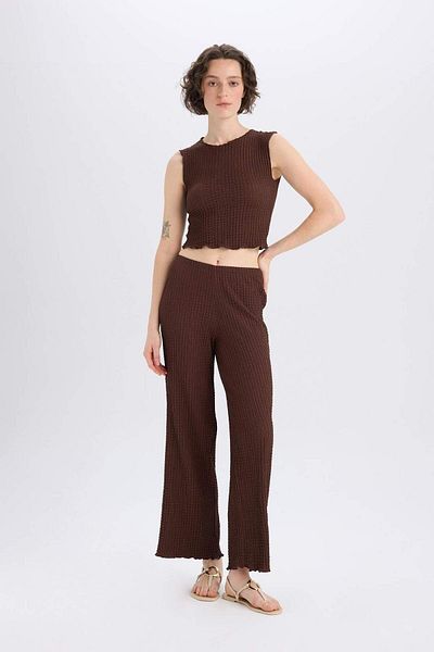 DeFacto Wide Leg Wide Leg Twist Pants D4415Ax25Sp
