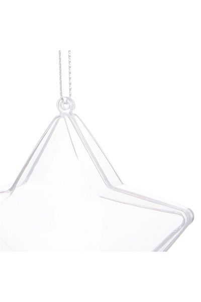 Springos Star decoration, acrylic, 12 cm, transparent