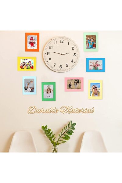 Bukela Paper Picture Frames 4x6, 10 Pcs Colorful DIY Clip Photo Holders