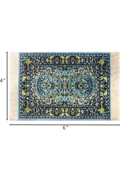 Generic Wovenrugs Turkish Rug-Style Rectangular Coasters, 4-Pack