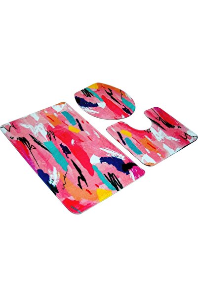 Generic Home Concept 3-piece Bathroom Rug Set, Multi-color, AR-142-5