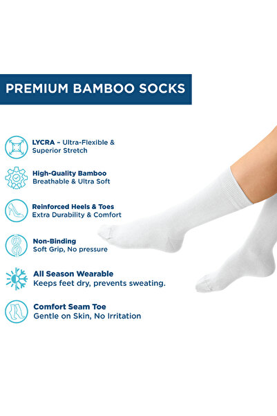 BELİNOPLUS Комплект от 4 безшевни дамски чорапи от органичен бамбук