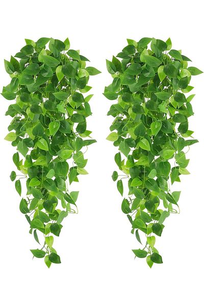 Generic COCOBOO 2pcs Artificial Hanging Plants Decor, 3.6ft Fake Plants Hanging Artificial Plant for Indoor