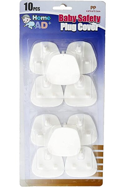 HOMEPRO Home Pro Home Ad+ Baby Safety Plug Cover 10-Pieces, White