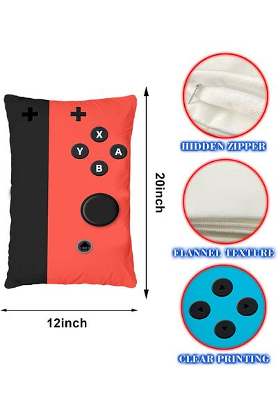 Generic Undergo A Set of 2 Throw Pillow Cases- Gamer Gifts for Teen Boys - Soft Gaming Throw Pillow Cases C