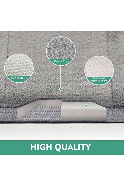 SKY TOUCH SKY-TOUCH Bath Mat 2 Pack 50x80cm Memory Foam Non-Slip