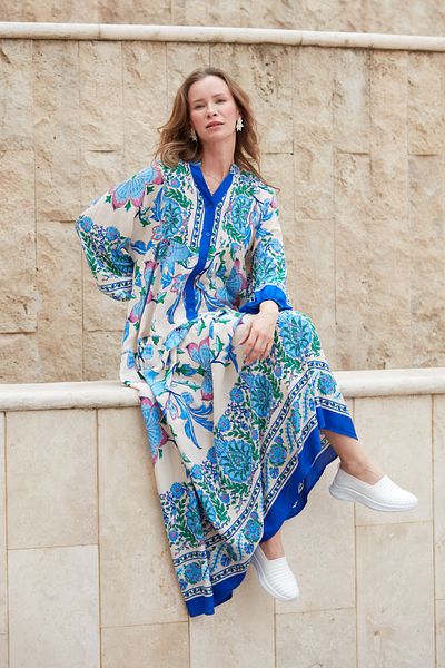 Fulla Moda Φόρεμα με εμπριμέ ελαστικά μανίκια