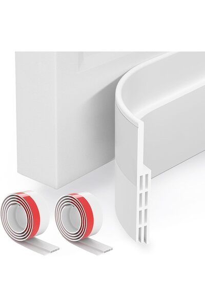 X SPRING Xspring Door Draft Stopper, 2 Pack, 5cm x 1m, White
