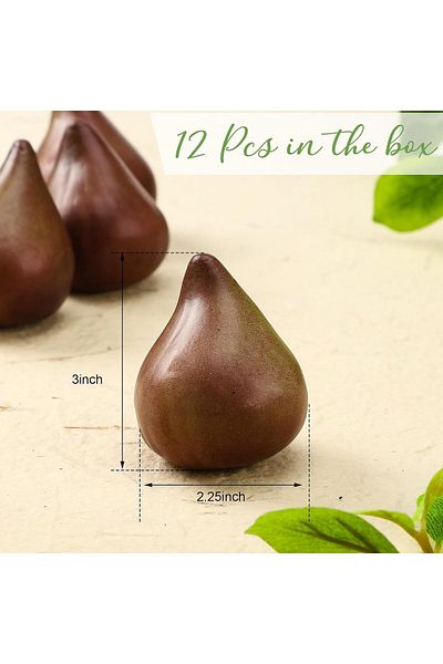 Generic 12 Pcs Artificial Fake Figs, Realistic Lifelike Simulation Figs for Photography, Home Decoration, a