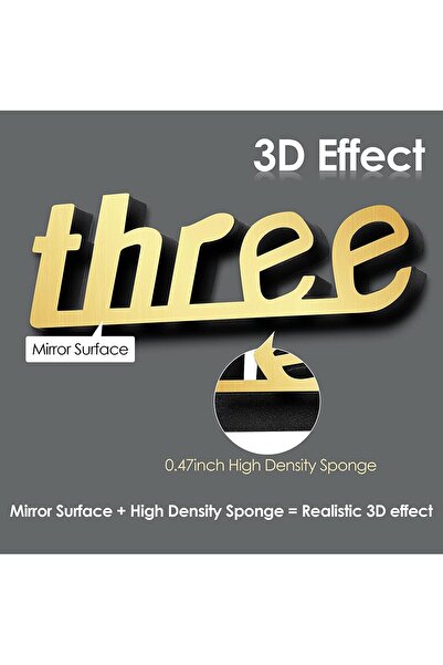 ALMEKAQUZ 3D DIY Wall Clock, Large Silent Non-Ticking Decorative Wall Clock (Gold)