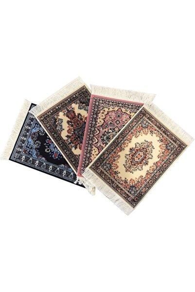 Inusitus Set of 4 Coasters - Oriental Woven Rug Design for Drinks (Mix-3)