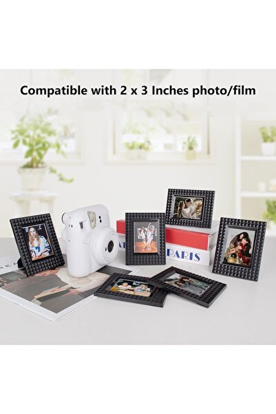Arabest Photo Frame, Mini Plastic Picture Frames, Rectangular Black Photo Fra...