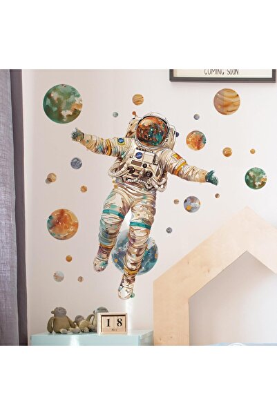 NALACAL ملصقات حائط رواد الفضاء - ملصقات فينيل قابلة للإزالة لشخصيات كرتونية ...