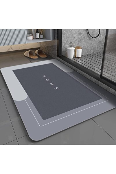 Baytion Diatom Bath Mat, Anti-Slip Quick-Dry Bath Rug, 80 x 50 cm, Blue