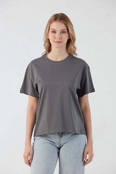 Fulla Moda Crew Neck T-Shirt with Text Printed on the Back