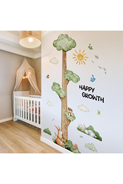 Generic Cartoon Height Chart Wall Sticker - Forest Animals, Self-Adhesive, 50-180 cm, Nalakal