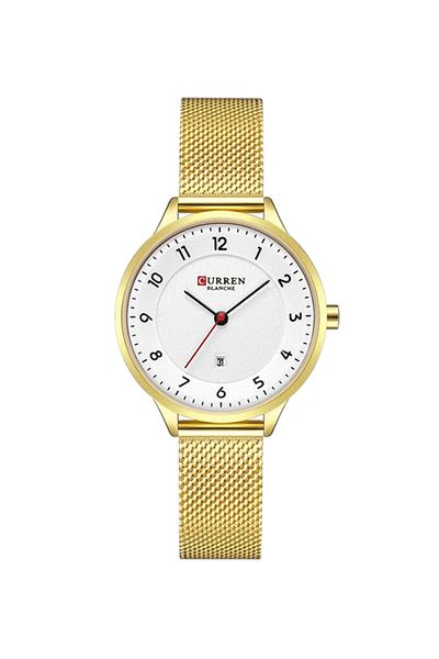 Curren Quartz Analogue Calendar, Stainless Steel Band Fashion Waterproof Women's Wrist Watch
