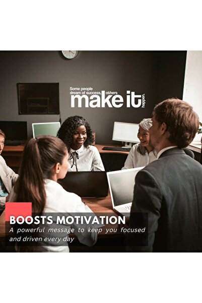 ALAYRA International Some Dream of Success Others Make It Happen Motivational Office Wall Art Sticker 56×15 cm