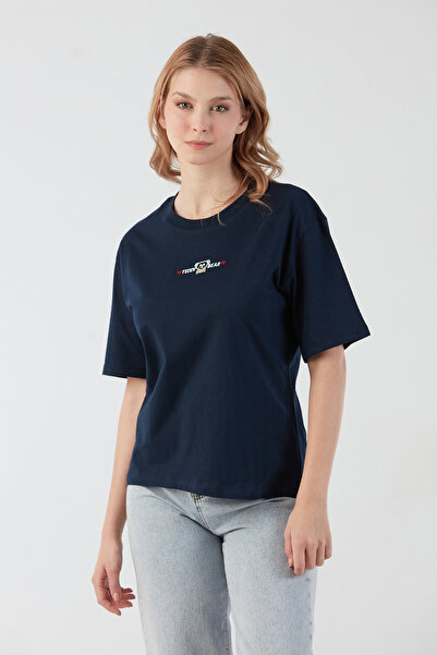 Fulla Moda Футболка з вишитим ведмедиком і велосипедним коміром