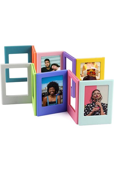 Generic Excefore Magnetic Picture Frame Set for Refrigerator, 10 Pack 2x3 Mini Frames for Polaroid and Inst
