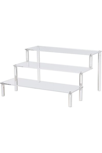 BPA Transparent Acrylic 3-Tier Perfume and Dessert Display Stand -