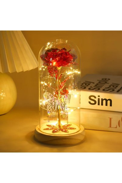 Generic Colorful Artificial Flower Rose Gift,LED Light Forever Rose Gifts in ...
