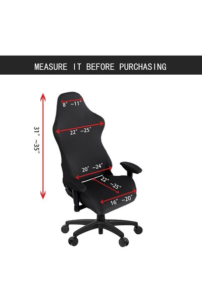 Generic SARAFLORA Gaming Chair Covers Stretch Washable Slipcovers (Black, X-Large)
