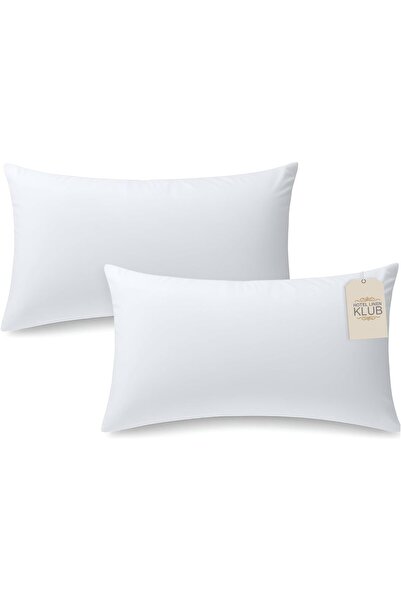 Hotel Linen Klub Cushion Filler Set of 2 — Microfiber, 280g Fill, 30×50 cm, White