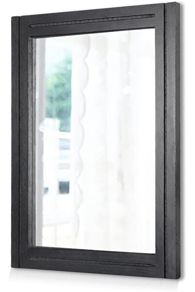 Generic Black Wall Mirror, Rectangular Wooden Frame Decorative Wall Mirror fo...