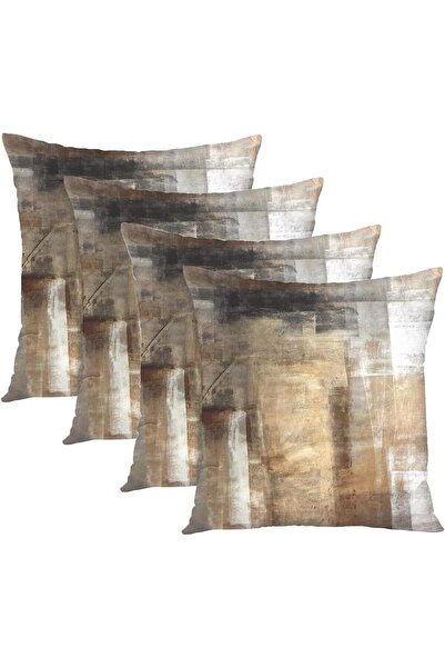 Generic Tazweeq 4 Pcs Oil Painting Pillow Covers, Decorative Throw Pillow Cas...