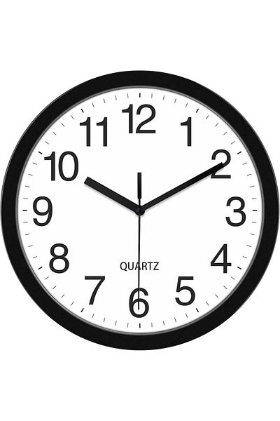 Generic ZERIFAM Wall Clock, 12 Inch Silent Non Ticking Battery Operated, Round Easy to Read for Bedrrom, Li